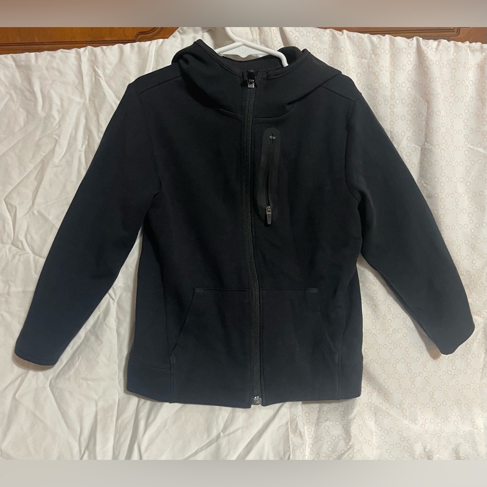 Black Old Navy Childerns Dynamic Hooded Jacket/full zip -size XS(5)